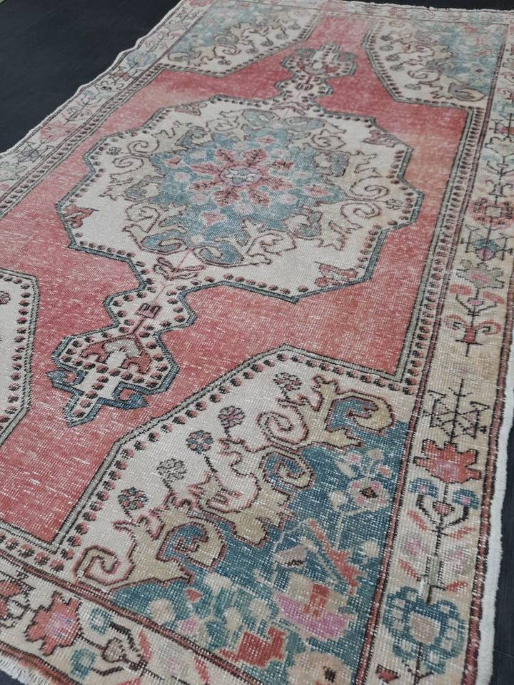 Red Vintage Turkish Rug 4' 5" x 7' 4" - No. WR36937
