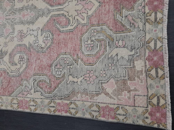 Red Turkish Vintage Rug 4' 2" x 7' Hand-Knotted view