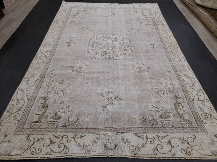 Rust Turkish Runner Rug 6' 6" x 10' Hand-Knotted view