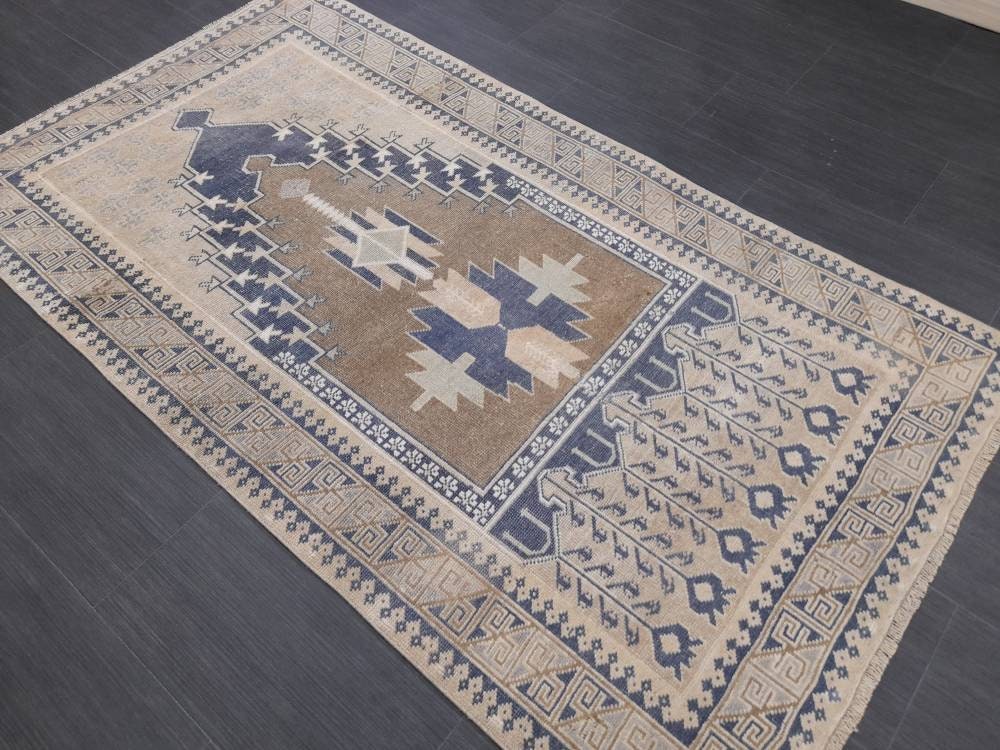Rust Turkish Runner Rug 3' 5" x 6' 4" Hand-Knotted