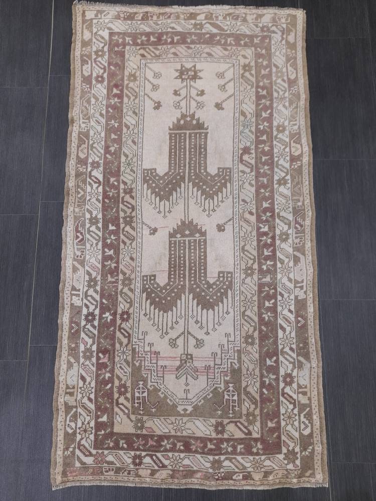 Rust Turkish Runner Rug 2' 11" x 5' 7" Hand-Knotted pattern