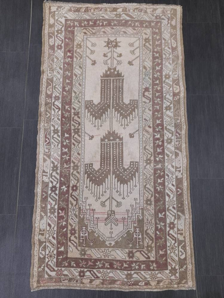 Rust Turkish Runner Rug 2' 11" x 5' 7" Hand-Knotted pattern