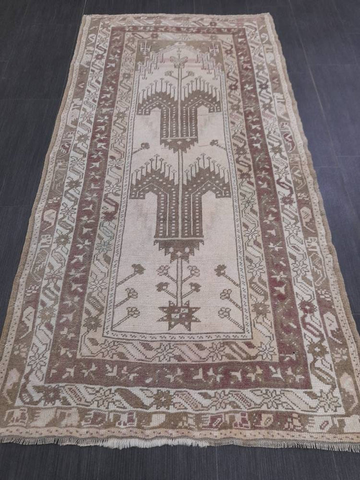Rust Turkish Runner Rug 2' 11" x 5' 7" Hand-Knotted field