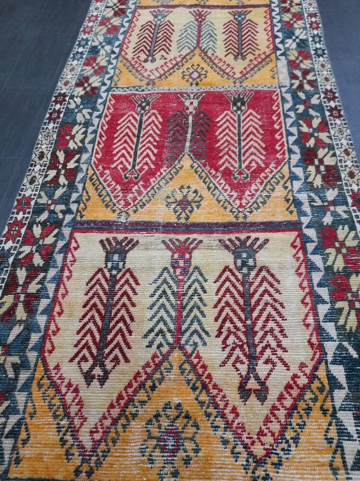 Rust Turkish Runner Rug 4' 6" x 12' 9" Hand-Knotted view