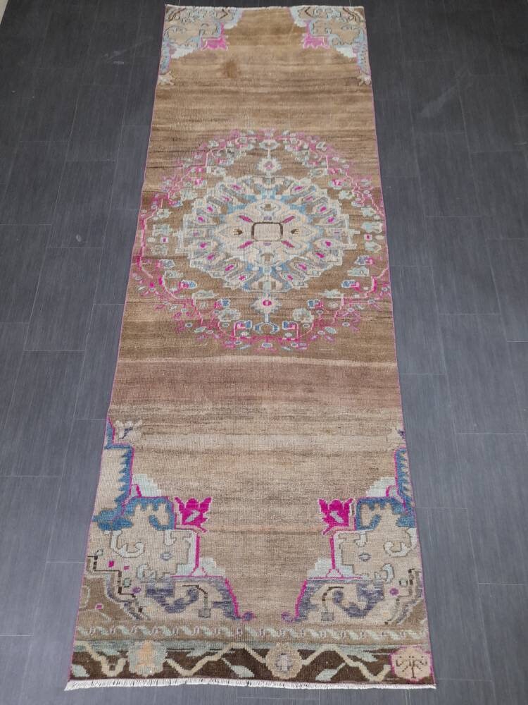 Brown Runner Rug 3' 7" x 10' 6" - No. WR32550