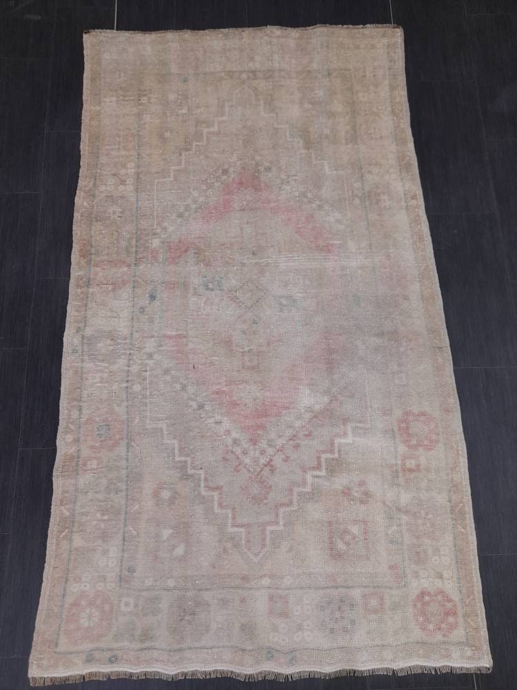 Beige Turkish Runner Rug 3' 6" x 6' 5" Hand-Knotted view