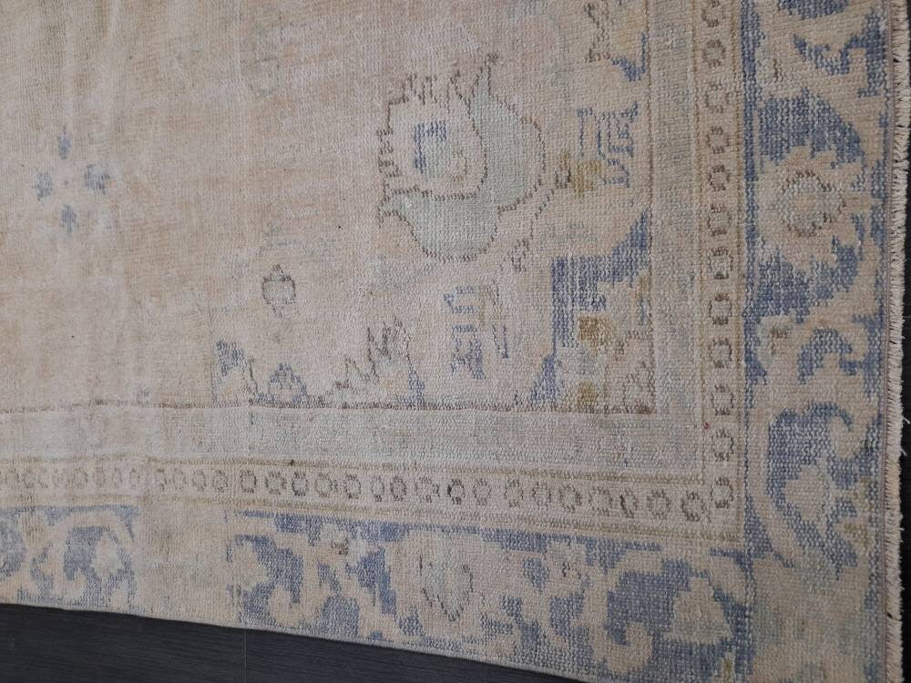 Beige Turkish Oushak Rug 6' 1" x 10' 3" Hand-Knotted view