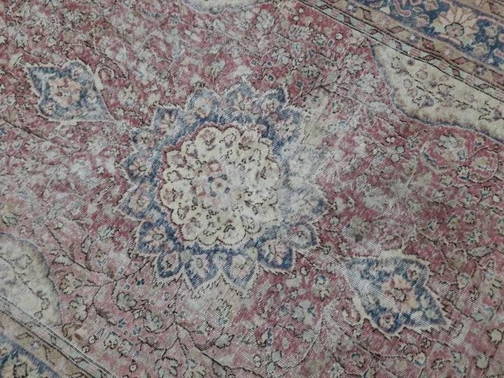 Red Turkish Oushak Rug 6' 7" x 10' 1" Hand-Knotted view