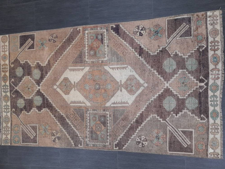 Blue Turkish Vintage Rug 3' 3" x 6' Hand-Knotted | No. WR93691