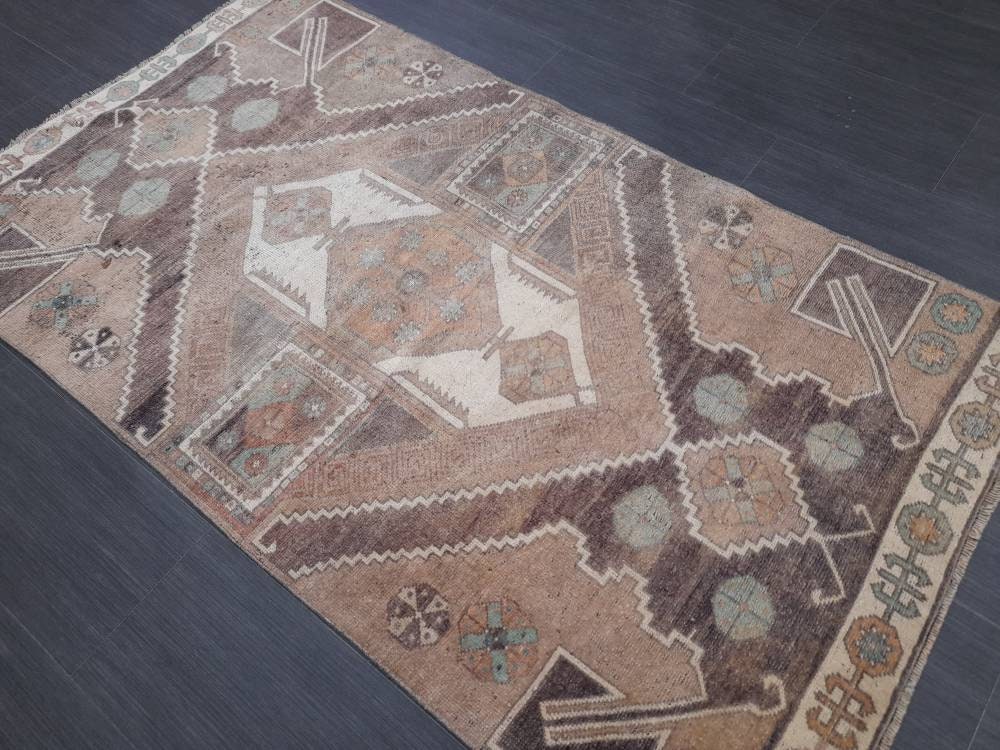 Blue Turkish Vintage Rug 3' 3" x 6' Hand-Knotted | No. WR93691