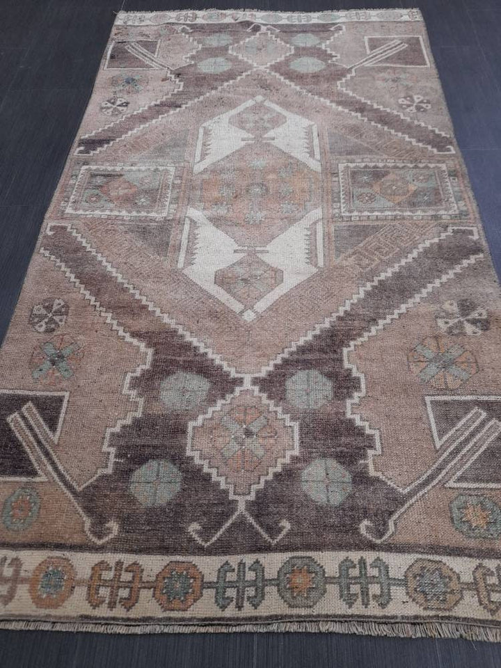 Blue Turkish Vintage Rug 3' 3" x 6' Hand-Knotted | No. WR93691