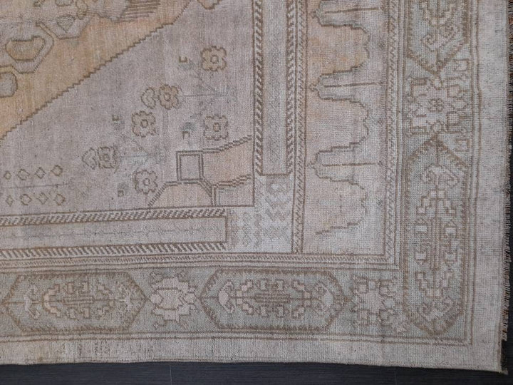 Beige Turkish Oushak Rug 5' 4" x 10' 4" Hand-Knotted view
