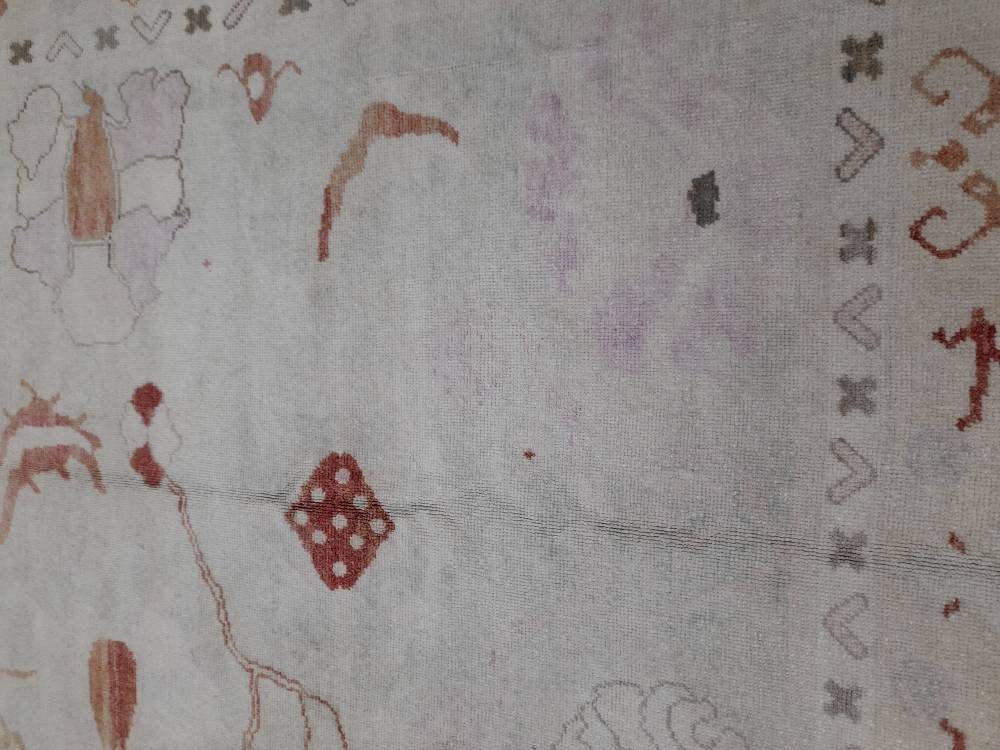 Beige Turkish Oushak Rug 8' 9" x 12' 4" Hand-Knotted view 9