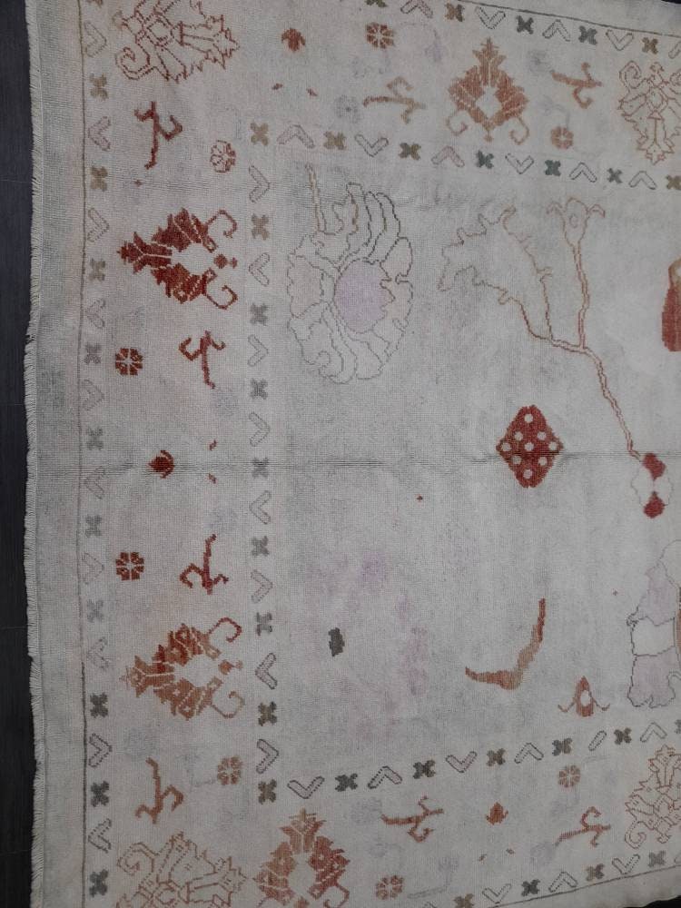 Beige Turkish Oushak Rug 8' 9" x 12' 4" Hand-Knotted view
