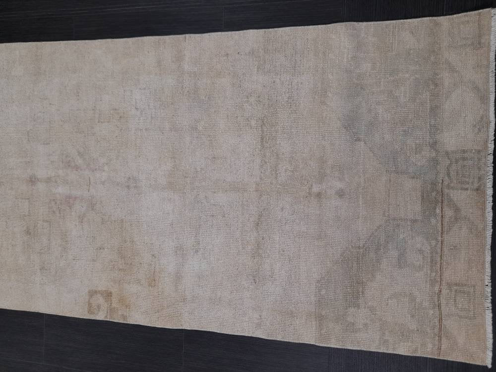 Beige Turkish Runner Rug 2' 11" x 11' 9" Hand-Knotted view