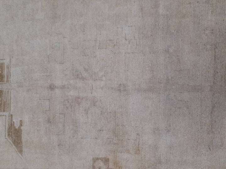 Beige Turkish Runner Rug 2' 11" x 11' 9" Hand-Knotted field