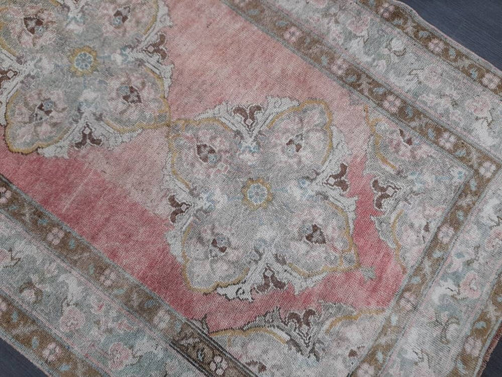 Beige Turkish Runner Rug 4' 8" x 11' 1" Hand-Knotted view
