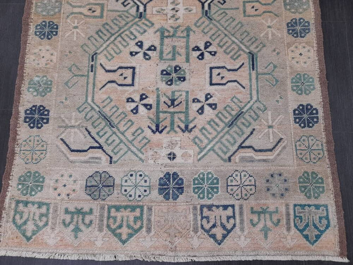 Rust Turkish Oushak Rug 4' 3" x 6' 9" Hand-Knotted field
