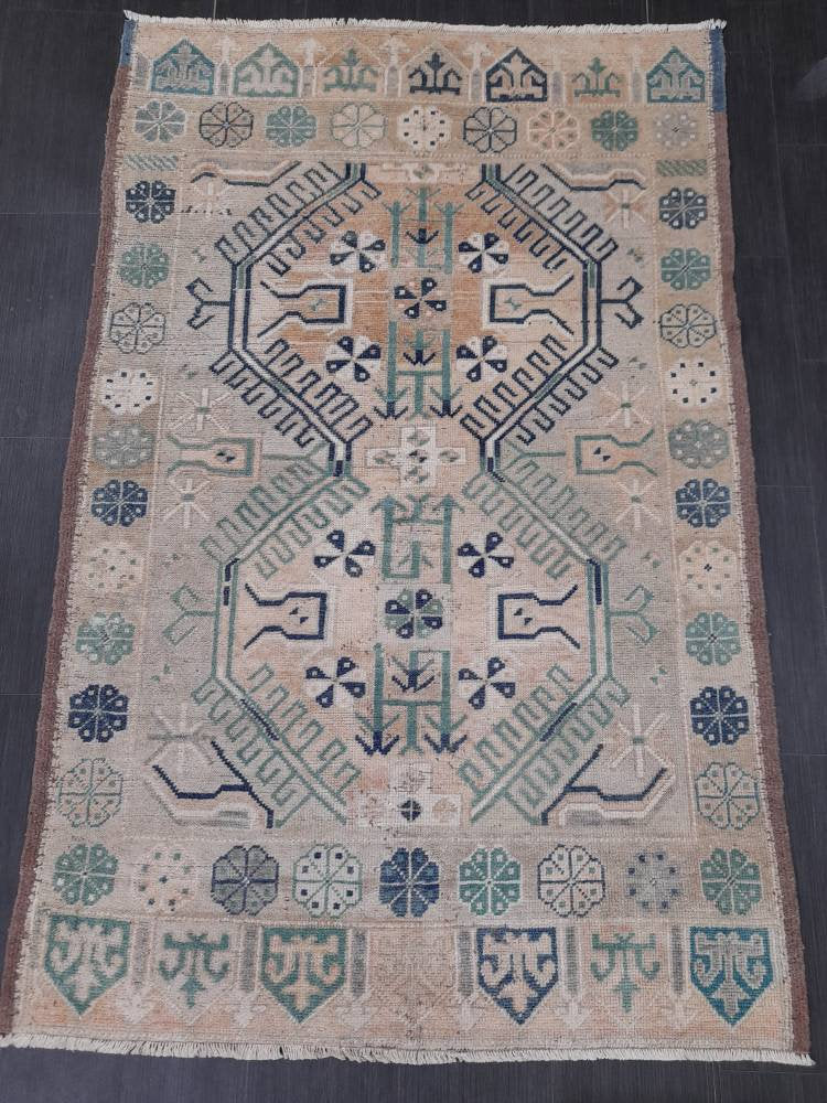 Rust Turkish Oushak Rug 4' 3" x 6' 9" Hand-Knotted reverse