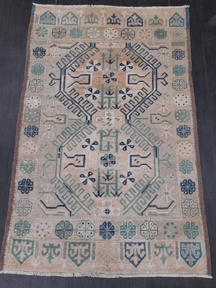 Rust Turkish Oushak Rug 4' 3" x 6' 9" Hand-Knotted reverse
