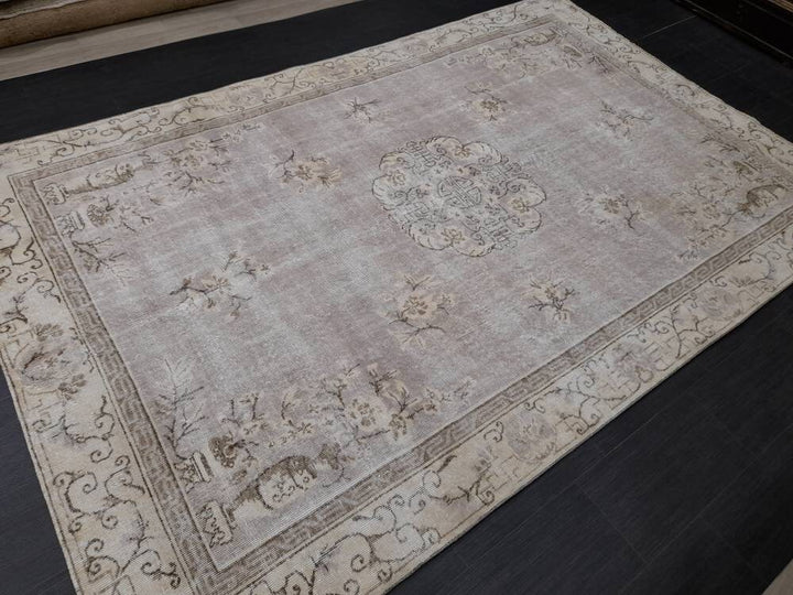 Rust Turkish Runner Rug 6' 6" x 10' Hand-Knotted reverse