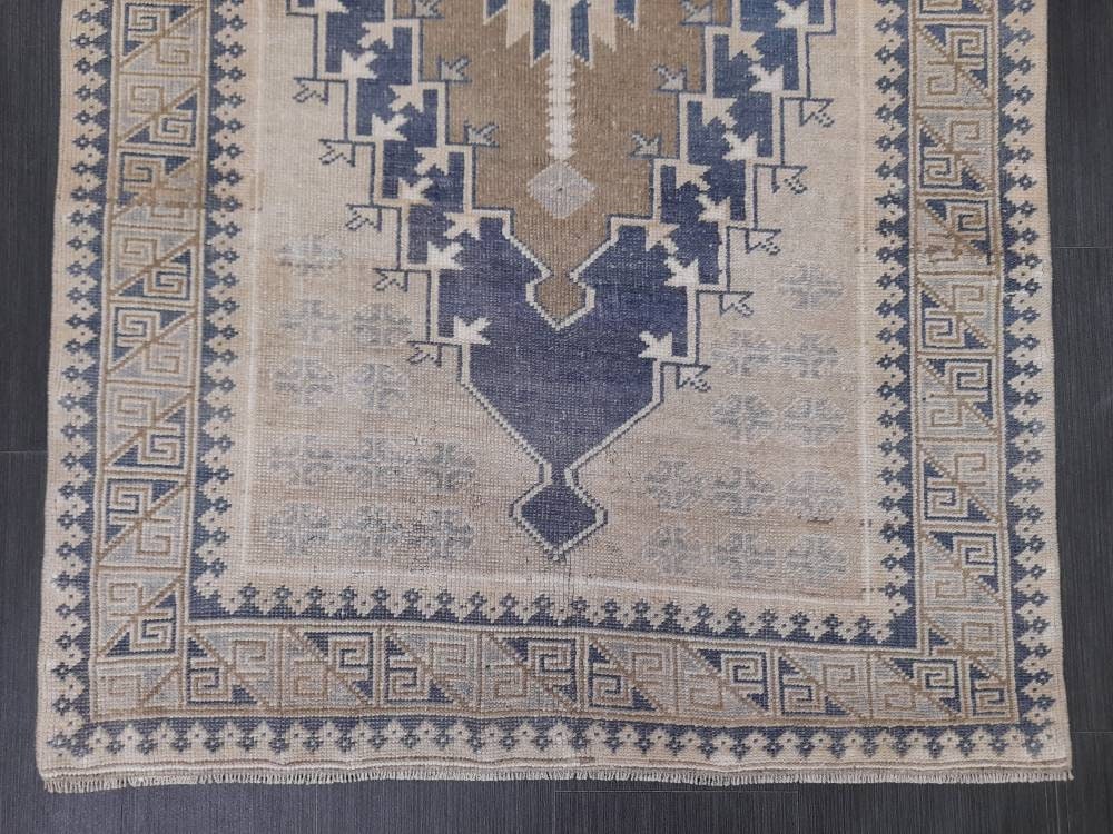 Rust Turkish Runner Rug 3' 5" x 6' 4" Hand-Knotted field