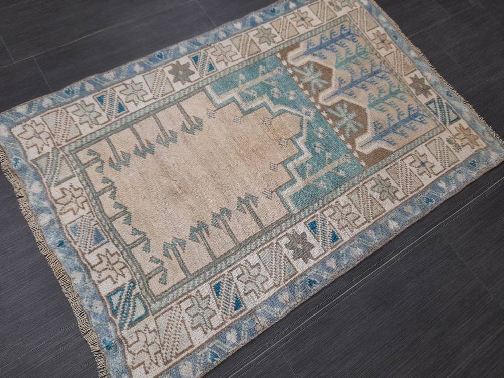 Rust Turkish Runner Rug 2' 7" x 3' 10" Hand-Knotted