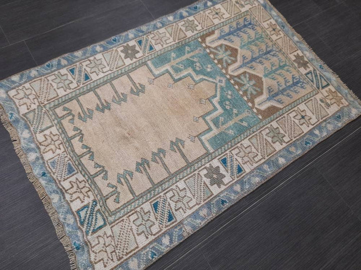 Rust Turkish Runner Rug 2' 7" x 3' 10" Hand-Knotted