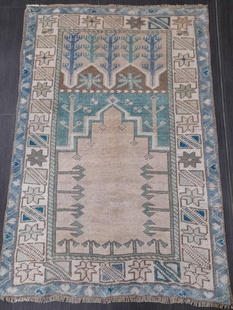 Rust Turkish Runner Rug 2' 7" x 3' 10" Hand-Knotted reverse
