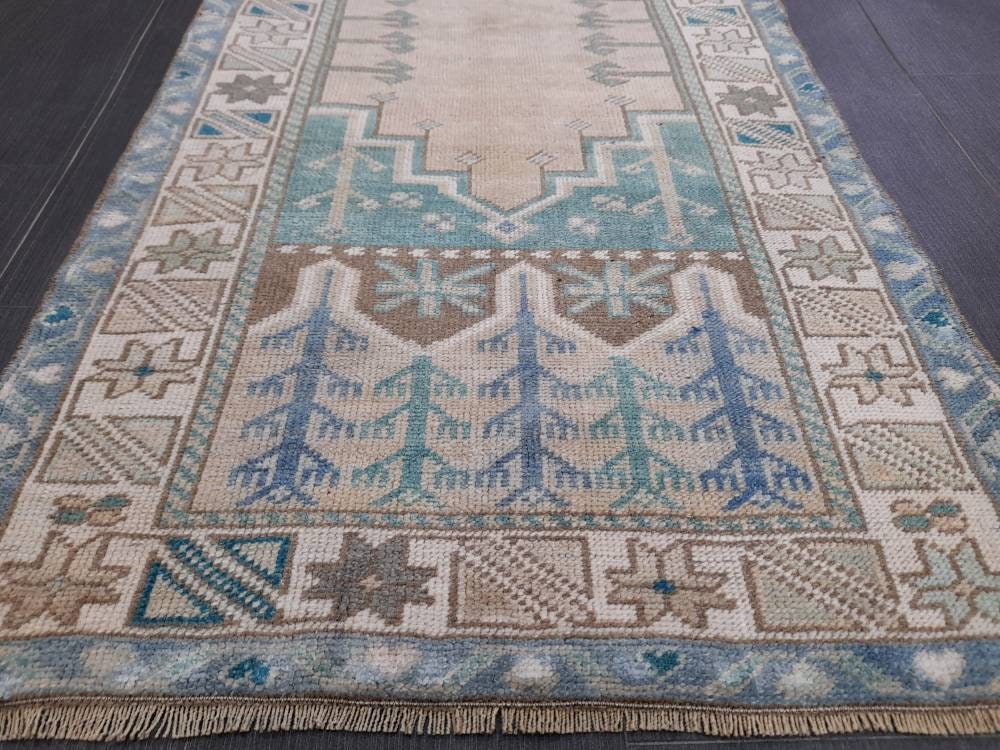 Rust Turkish Runner Rug 2' 7" x 3' 10" Hand-Knotted pattern
