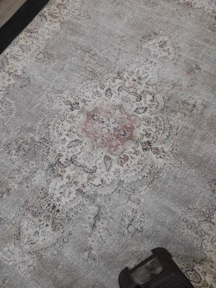 Green Turkish Runner Rug 8' x 11' 2" Hand-Knotted | No. WR26609