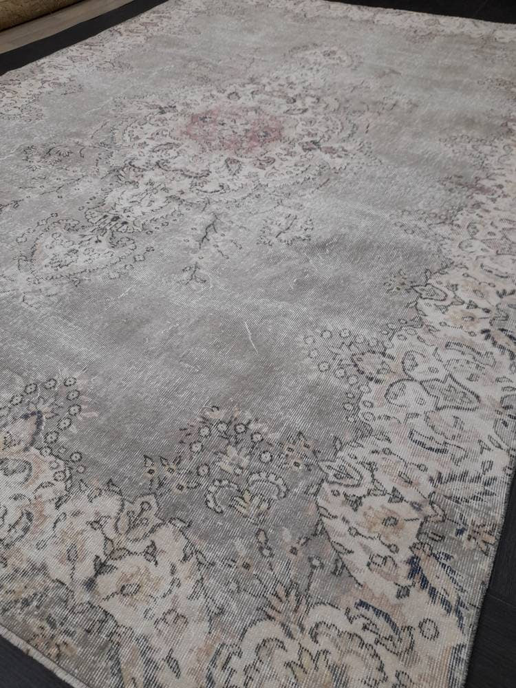 Green Turkish Runner Rug 8' x 11' 2" Hand-Knotted | No. WR26609