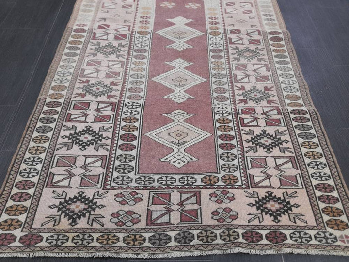 Beige Turkish Oushak Rug 3' 10" x 6' 11" Hand-Knotted view 9