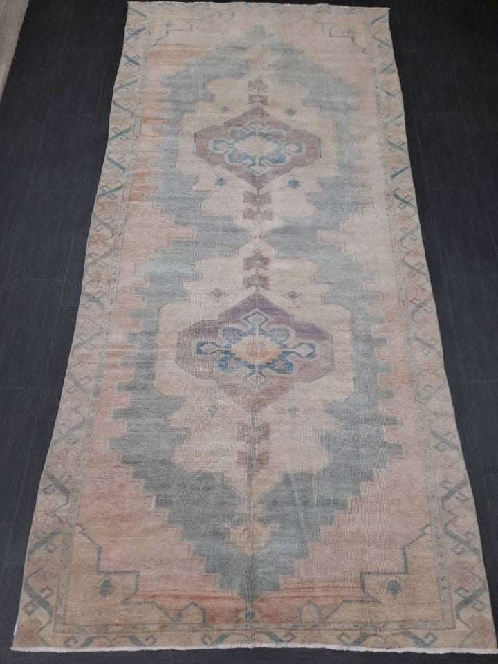 Beige Turkish Runner Rug 5' 1" x 10' 9" Hand-Knotted view 9