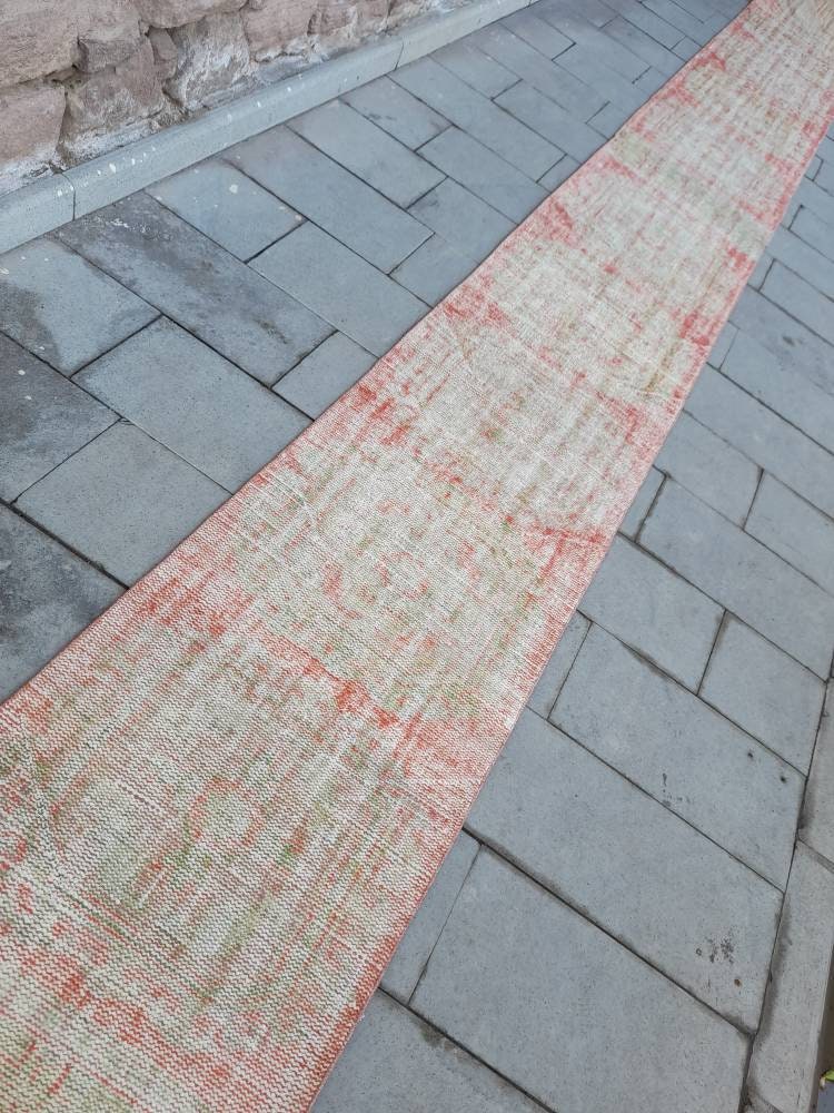 Beige Turkish Runner Rug 2' 5" x 22' 10" Hand-Knotted | No. WR34833