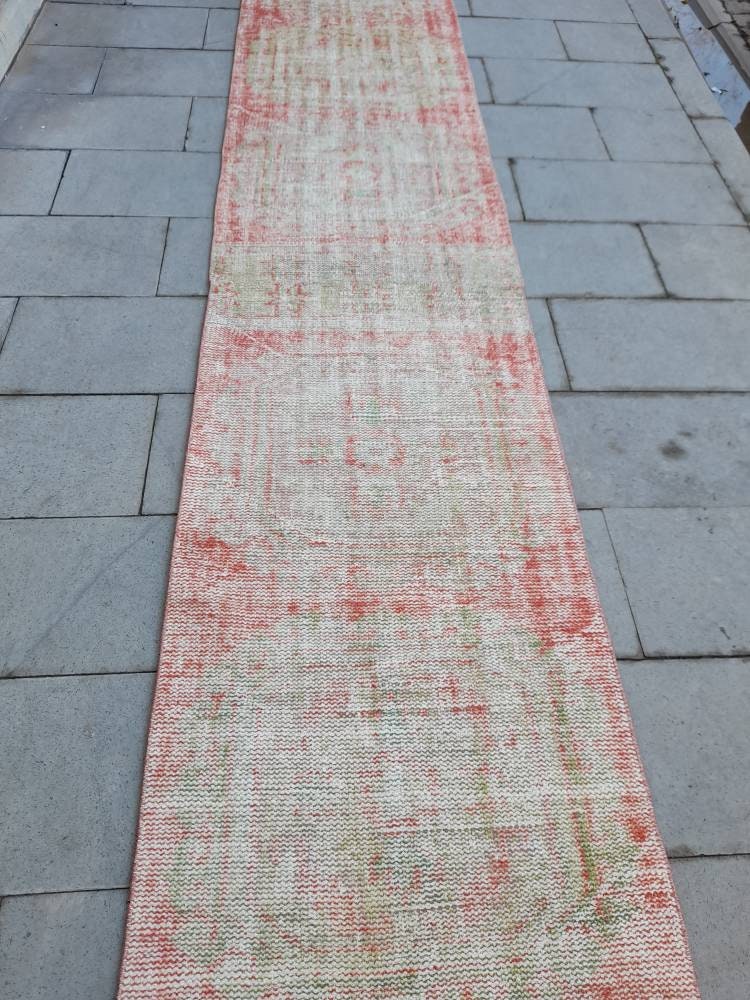 Beige Turkish Runner Rug 2' 5" x 22' 10" Hand-Knotted | No. WR34833