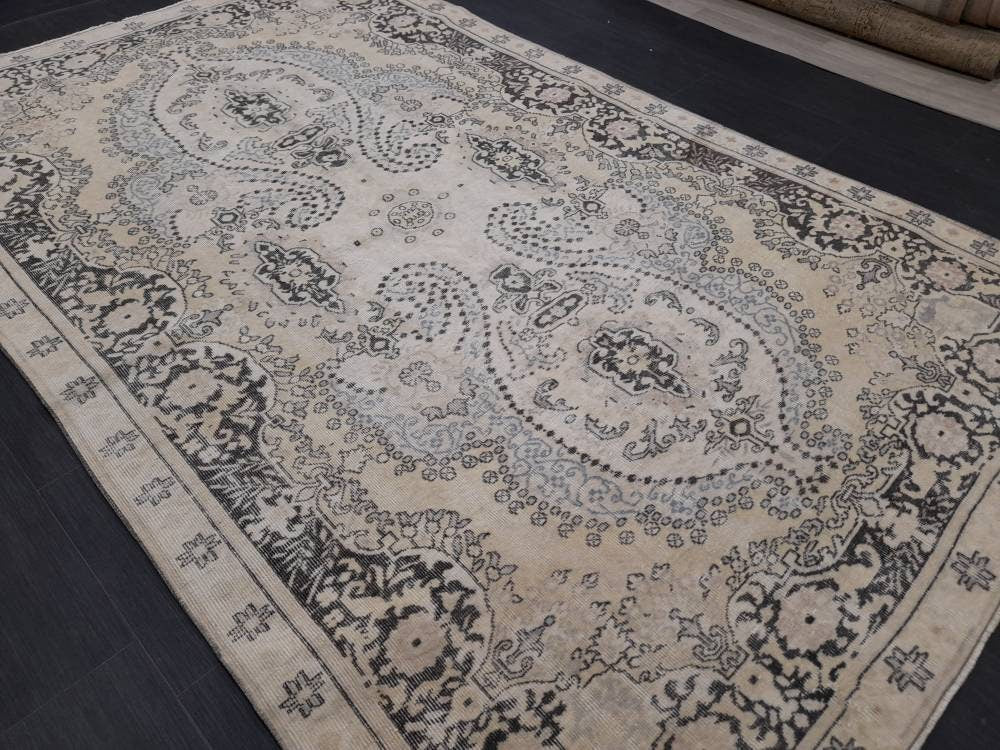 Turkish Oushak Rug 6' x 9' 8" Hand-Knotted