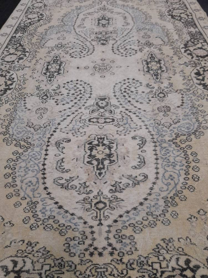 Turkish Oushak Rug 6' x 9' 8" Hand-Knotted field