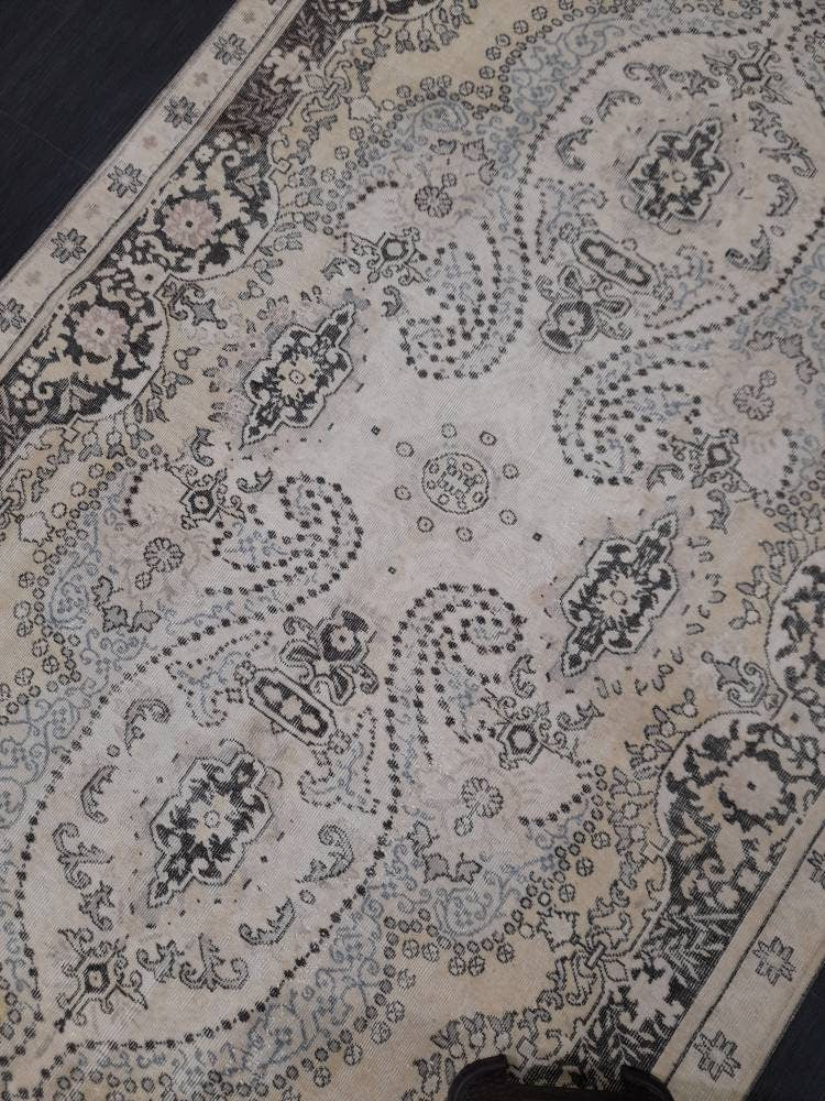 Turkish Oushak Rug 6' x 9' 8" Hand-Knotted reverse