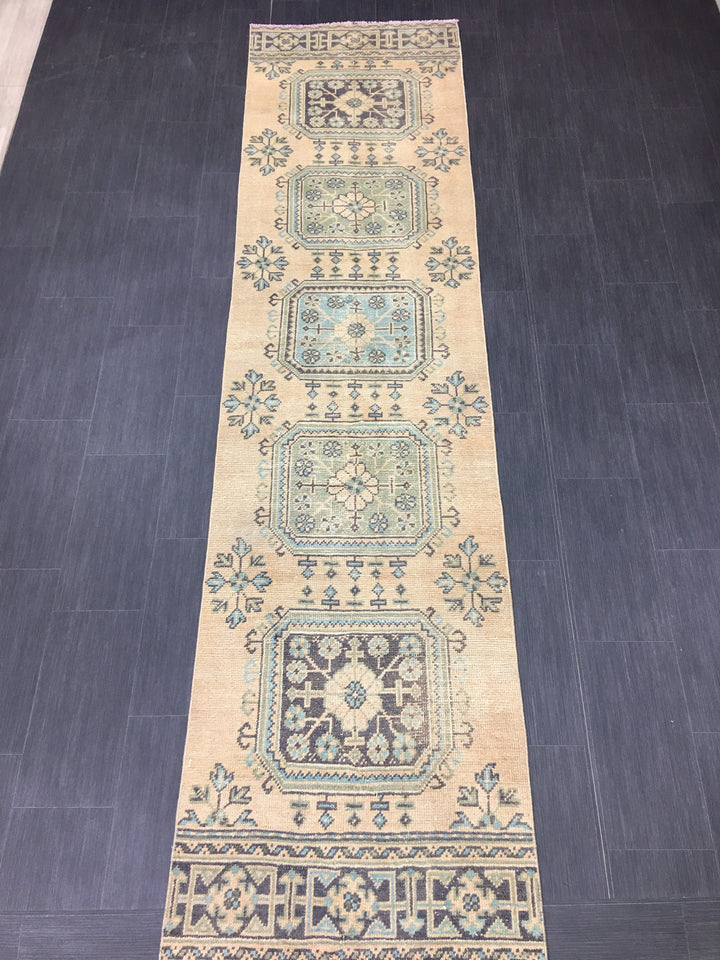 Pink Turkish Runner Rug 2' 6" x 11' 8" Hand-Knotted | No. WR71392