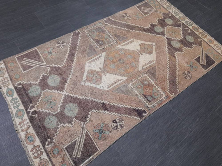 Blue Turkish Vintage Rug 3' 3" x 6' Hand-Knotted | No. WR93691