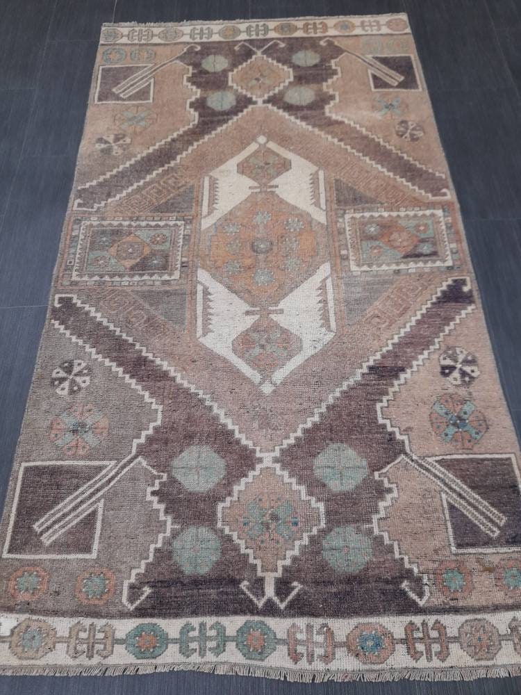 Blue Turkish Vintage Rug 3' 3" x 6' Hand-Knotted | No. WR93691