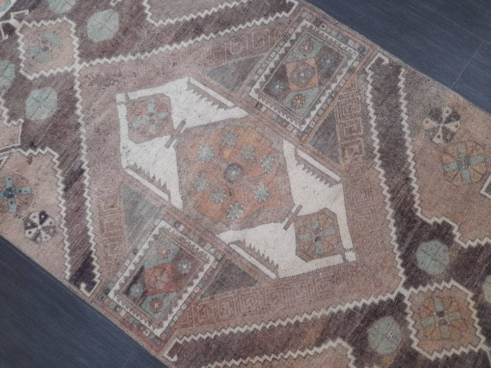 Blue Turkish Vintage Rug 3' 3" x 6' Hand-Knotted | No. WR93691