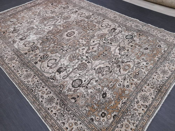 Rust Turkish Oushak Rug 6' 4" x 9' 5" Hand-Knotted