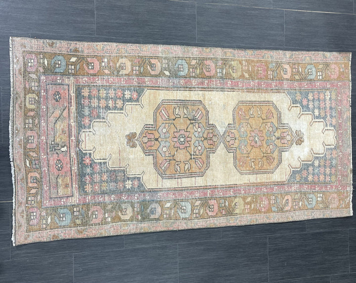 Rust Turkish Runner Rug 3' x 5' 10" Hand-Knotted pattern