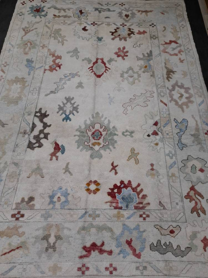 Beige Turkish Oushak Rug 8' 6" x 12' 2" Hand-Knotted view 9