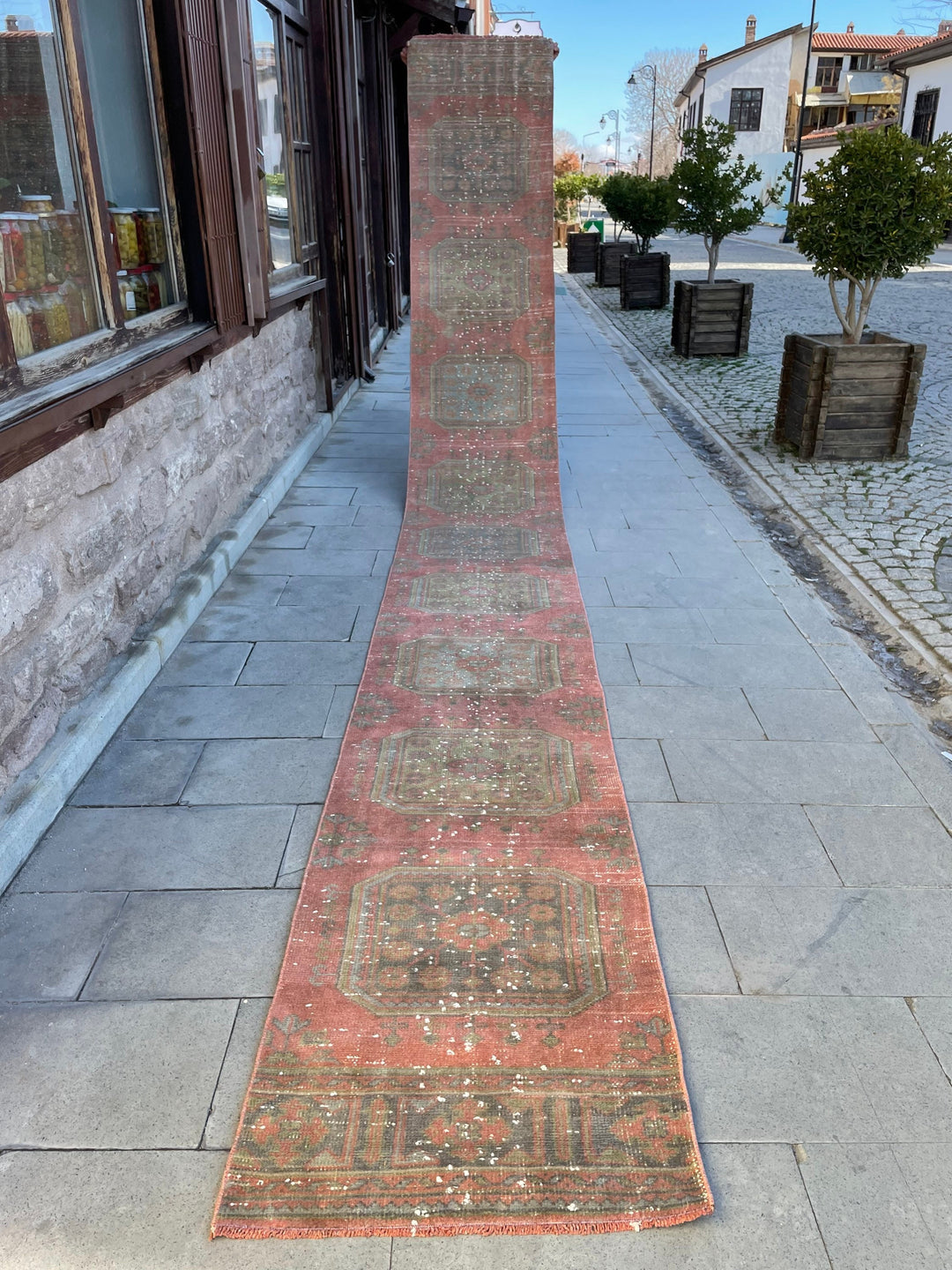 Beige Turkish Runner Rug 2' 4" x 19' 1" Hand-Knotted