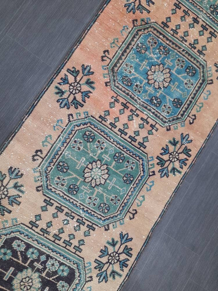 Turkish Runner Rug 2' 11" x 11' 10" Hand-Knotted view 9