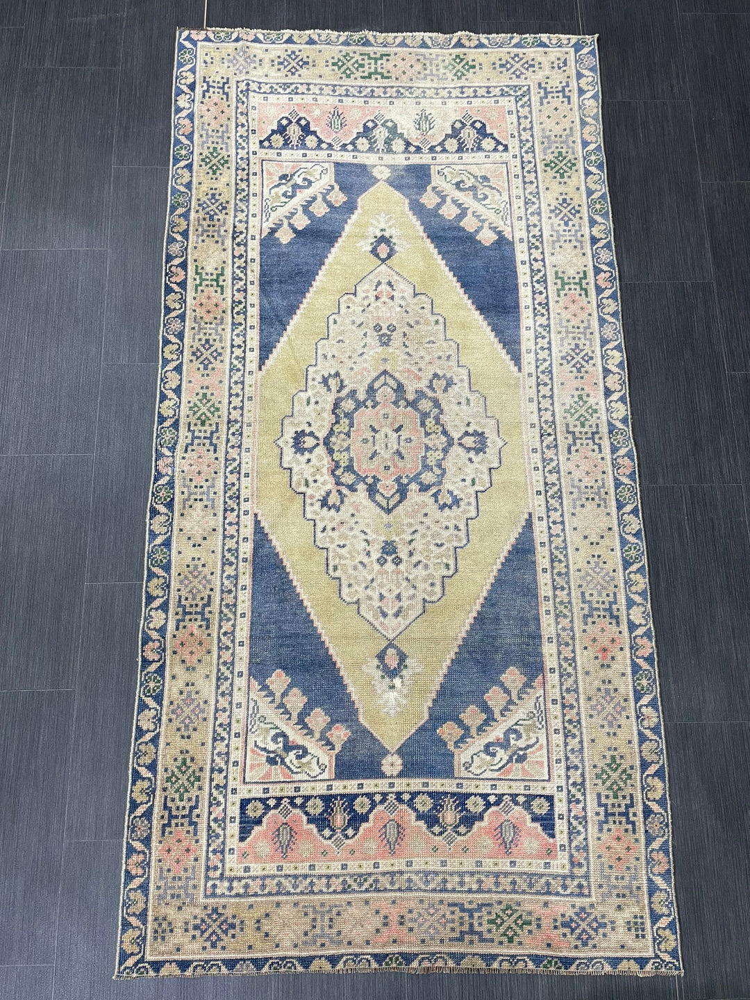 Beige Turkish Runner Rug 3' 5" x 6' 11" Hand-Knotted view 9