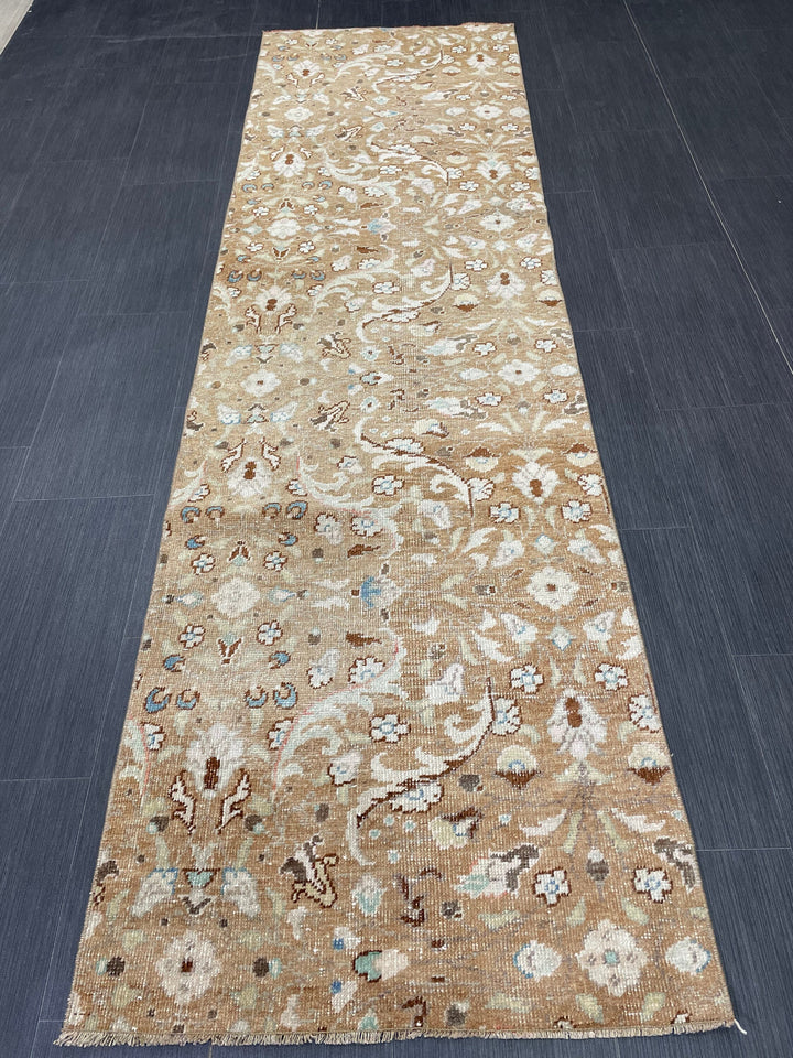 Beige Turkish Runner Rug 2' 5" x 8' 6" Hand-Knotted view